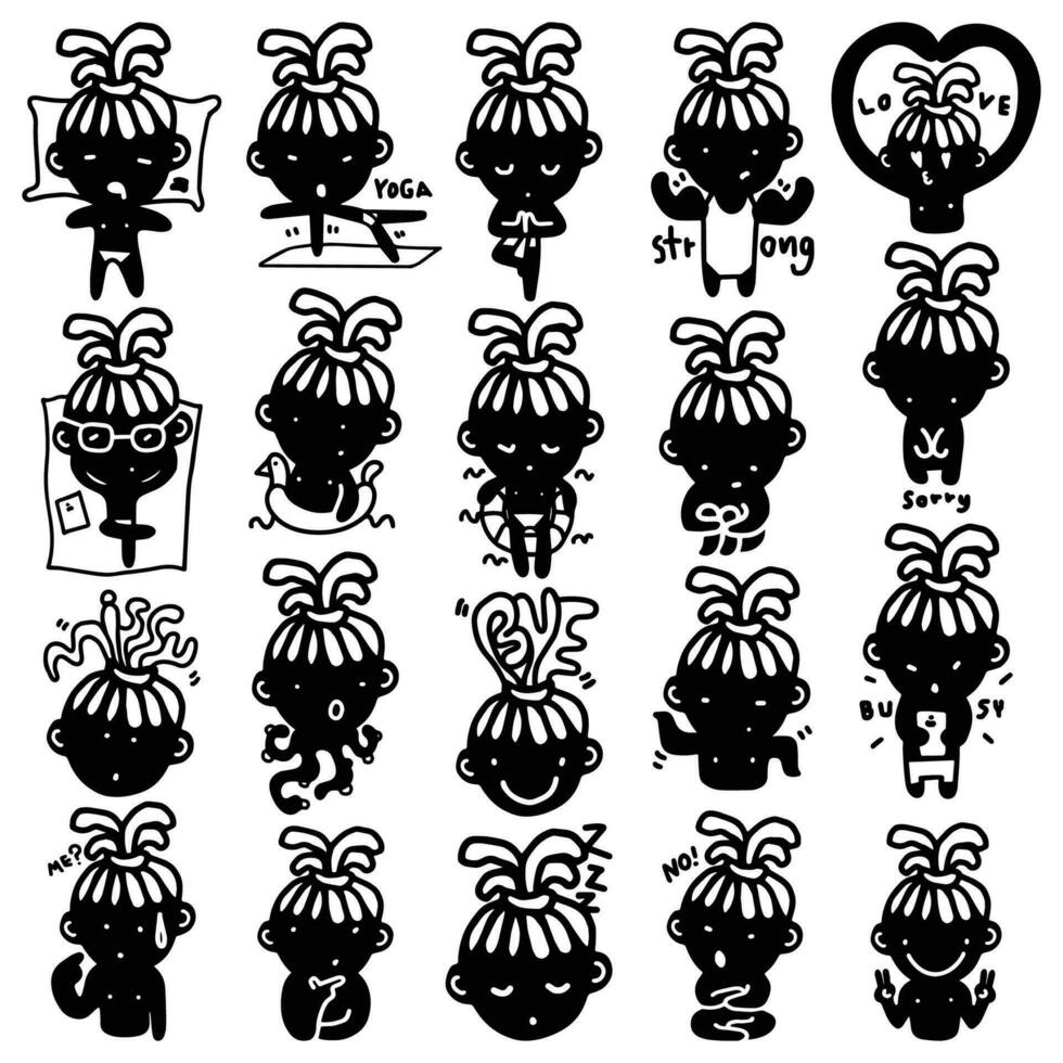 The Dreadlocks Cute Boy vector