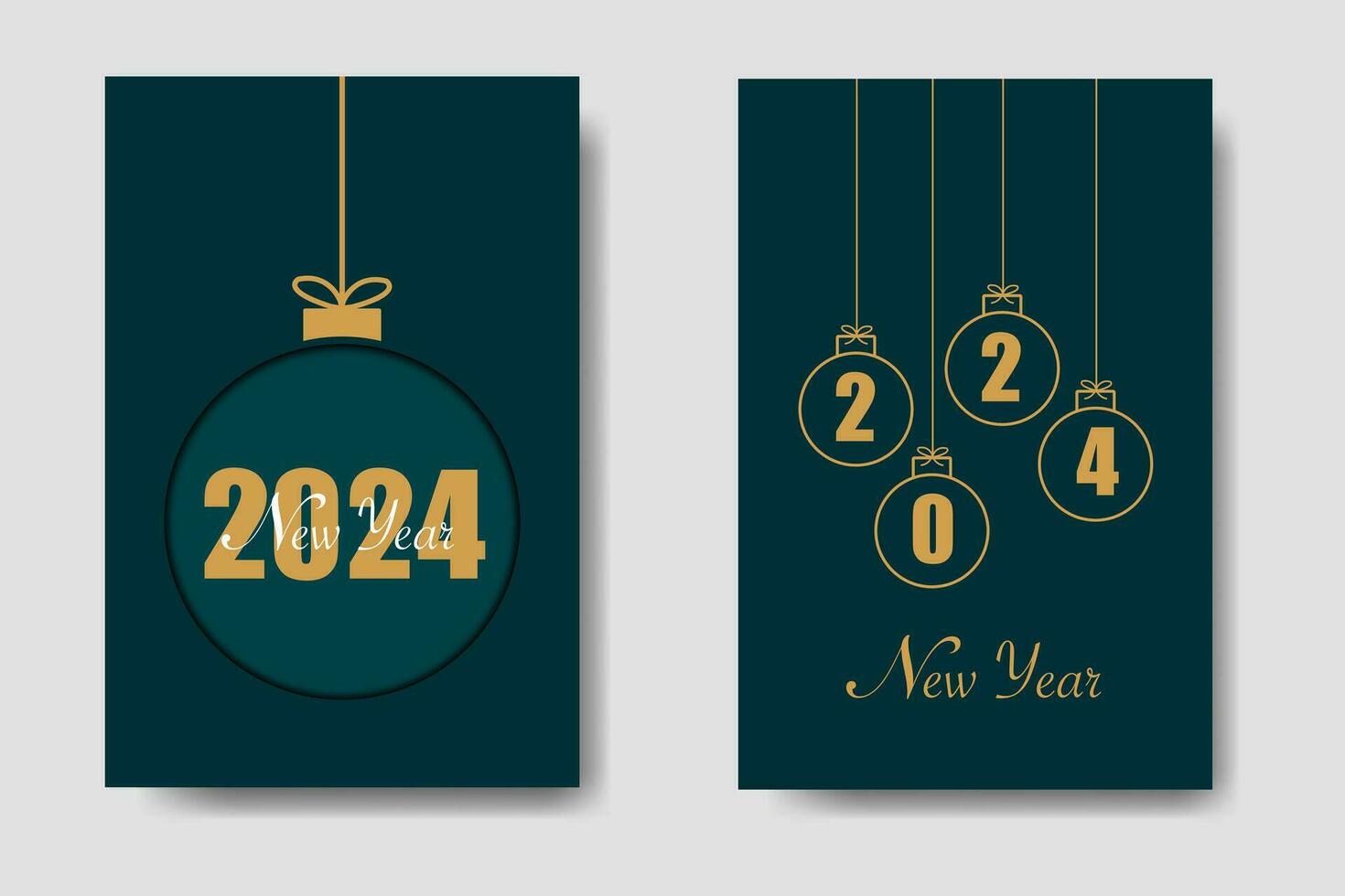 Happy New Year 2024 Template Bundle 32502218 Vector Art at Vecteezy