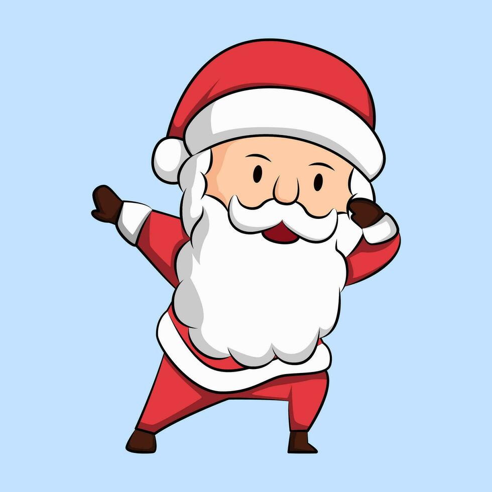 Papa Noel claus dibujos animados. alegre Navidad vector