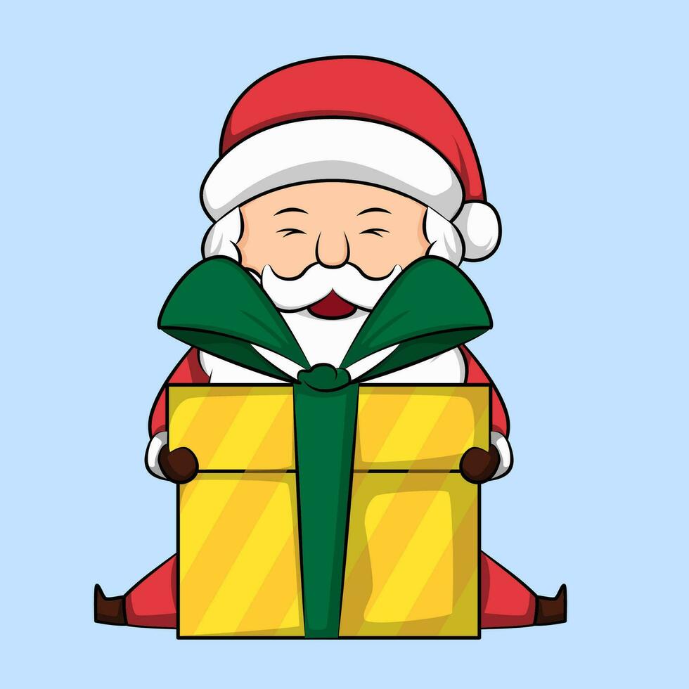 Papa Noel claus dibujos animados. alegre Navidad vector