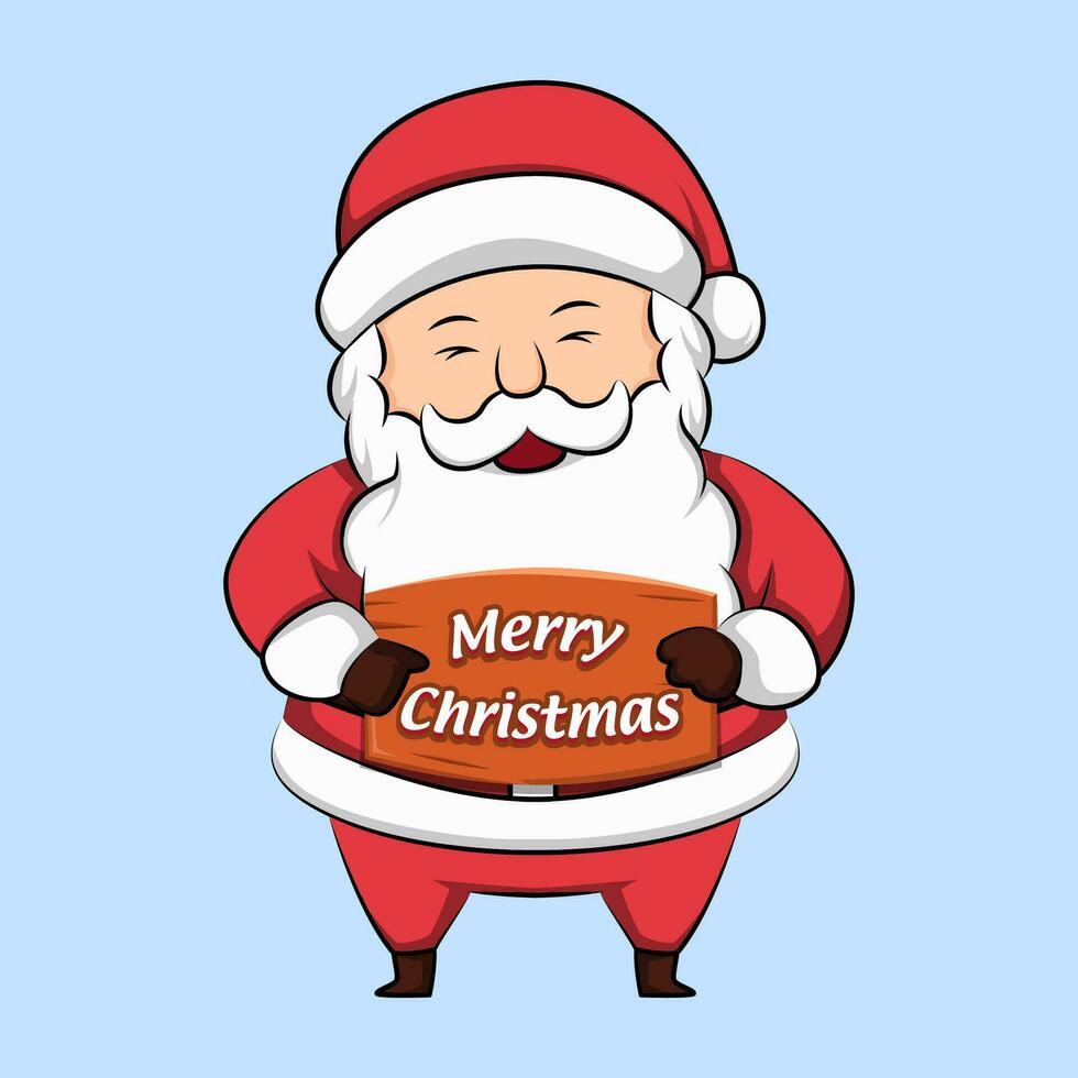 Papa Noel claus dibujos animados. alegre Navidad vector