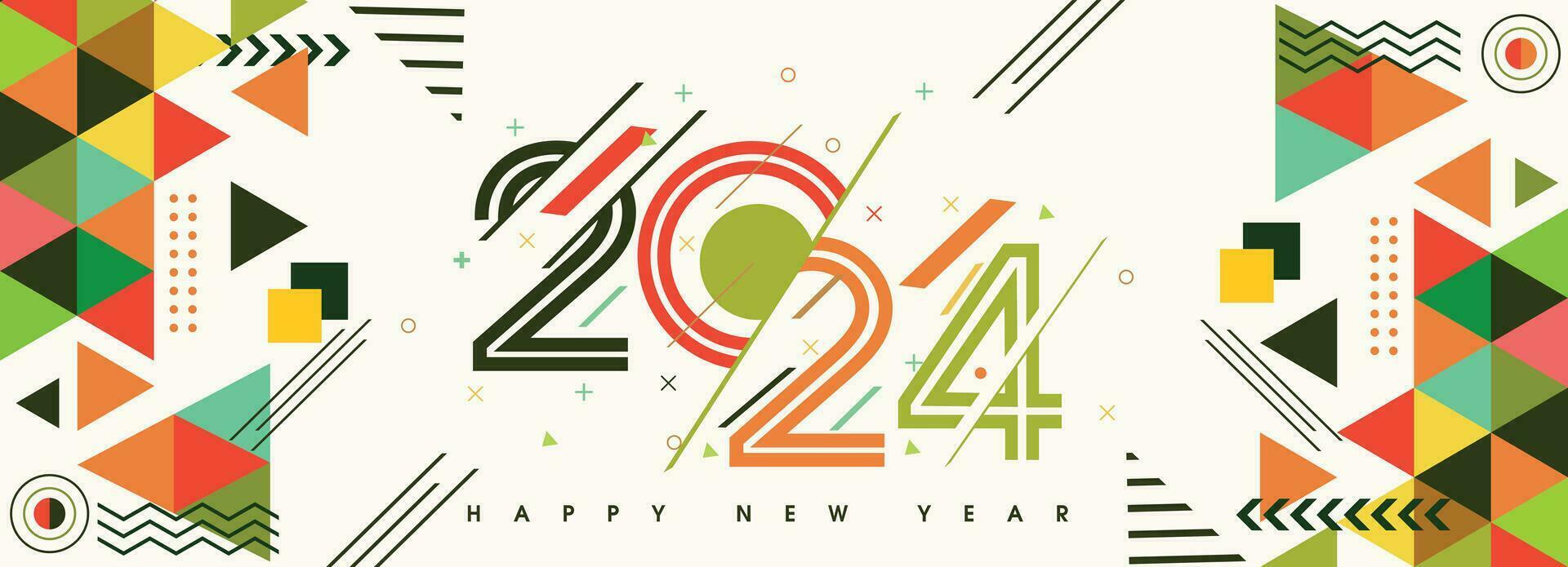 feliz año nuevo 2024 vector