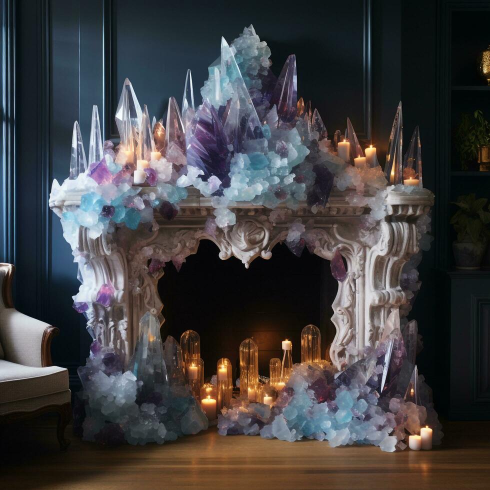 ice crystal mantel photo