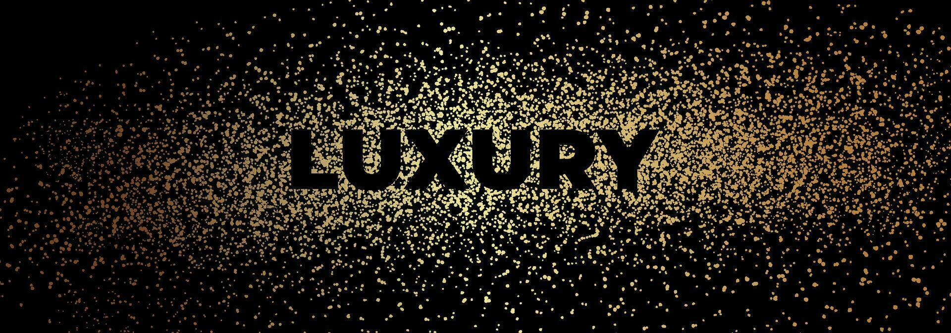 Luxury banner with golden glitter. Deluxe shiny gold and background vector