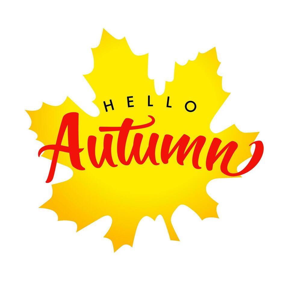 Hello Autumn sign. Creative icon. vector