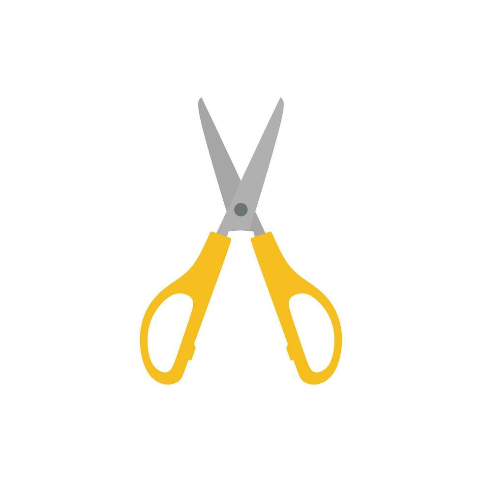 scissors flat design vector illustration isolated on white background