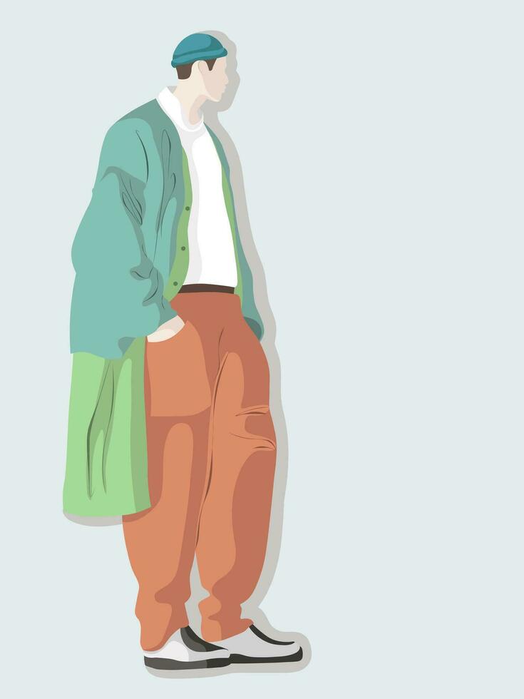 Man Street Style Fashion Design vector