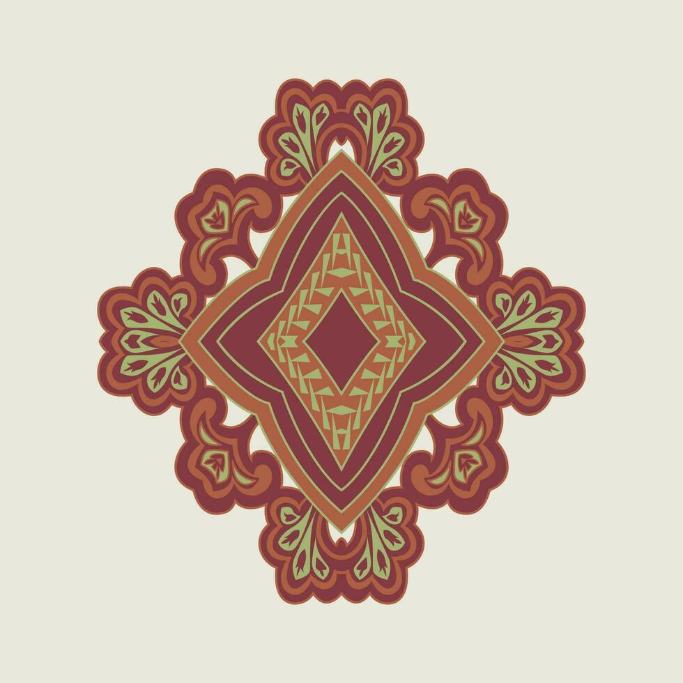 A vibrant red and yellow pattern on a crisp white background vector