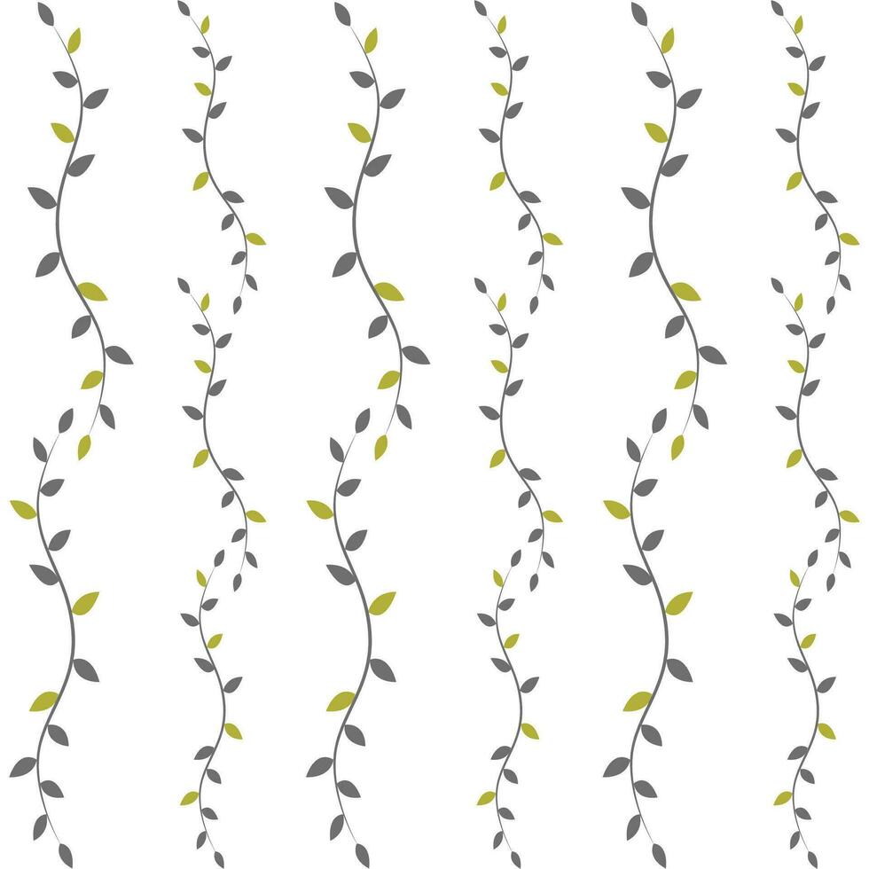 A white background with green vines leaves on it, jaal pattern vector