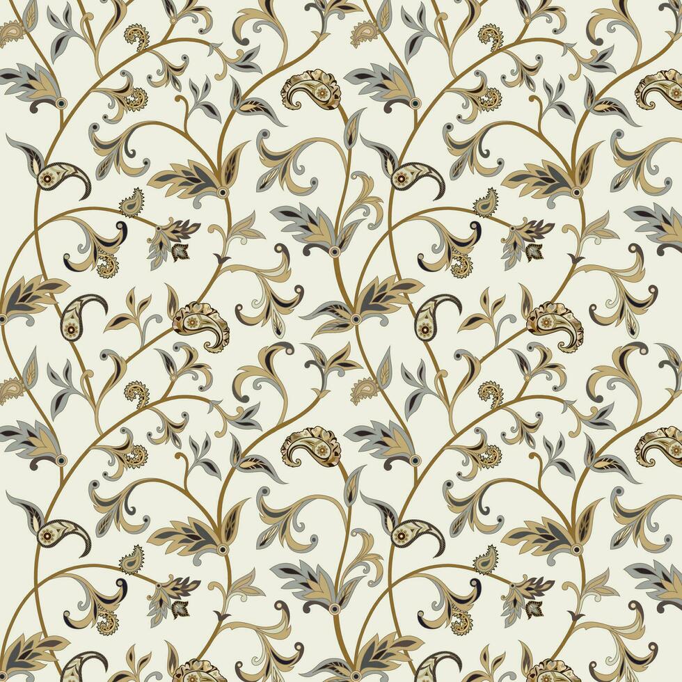 A vibrant floral wallpaper design for adding a touch of nature to your home vector