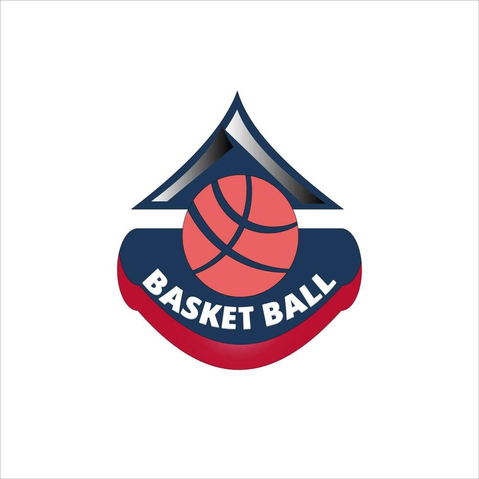 baloncesto club logo vector, emblema, diseños con pelota. deporte Insignia vector ilustración