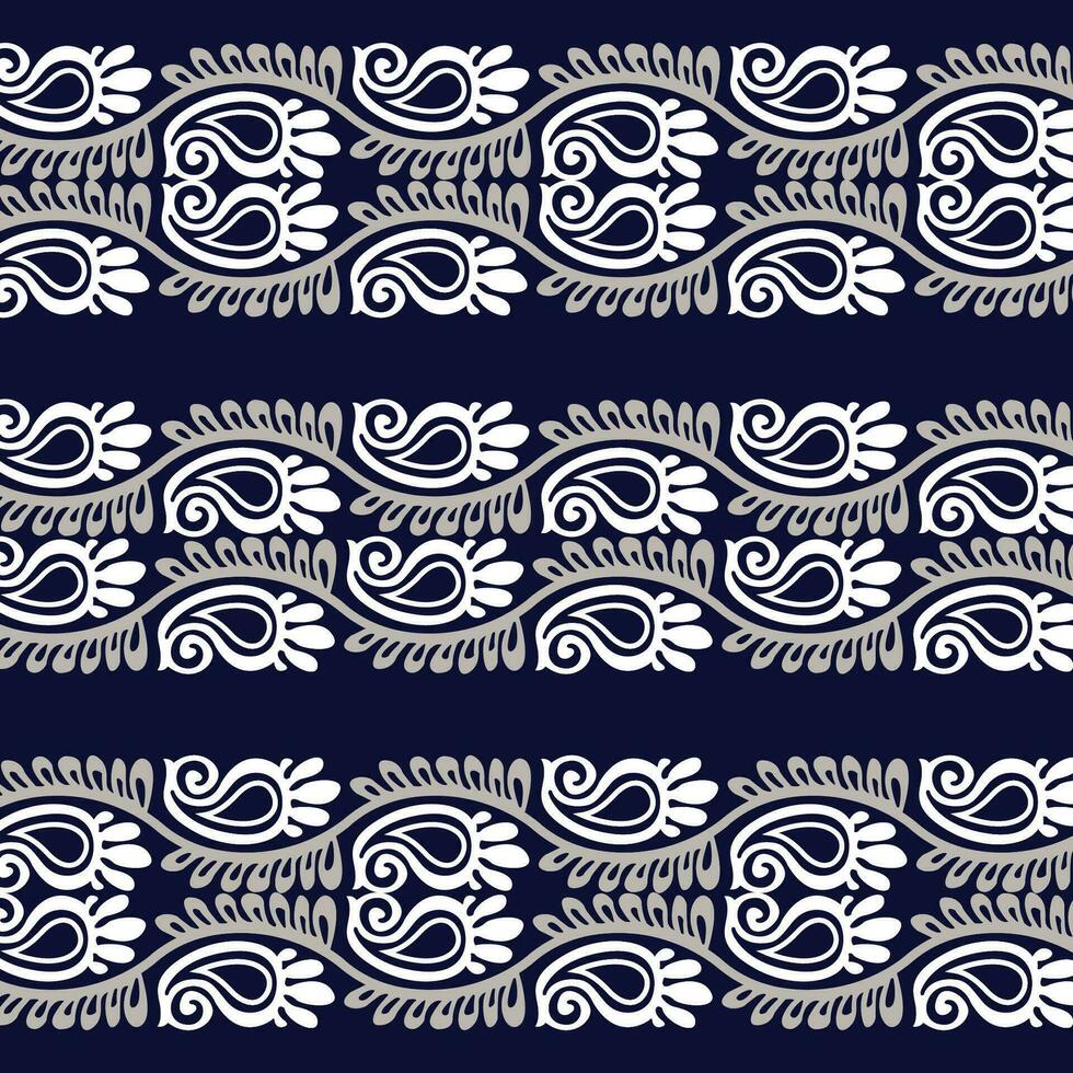 A blue and white pattern with elegant swirling designs vector