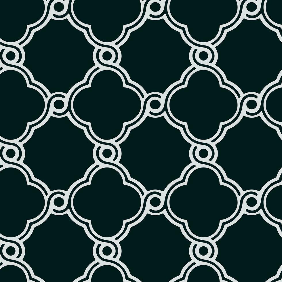 A black and white pattern with circles, repeated seamless pattern vector