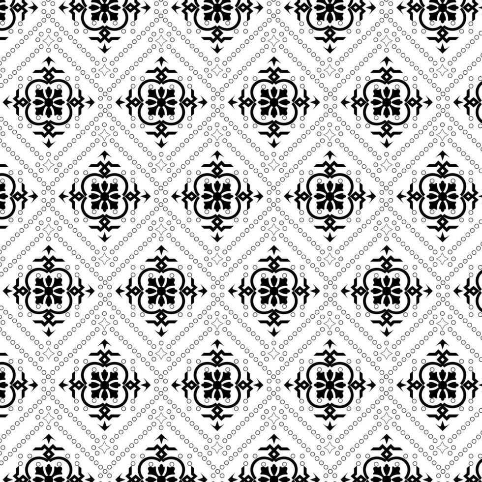 A black and white wallpaper with an ornate design vector