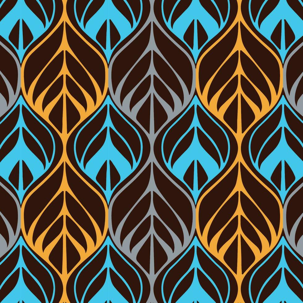An abstract design in shades of orange, blue and brown vector