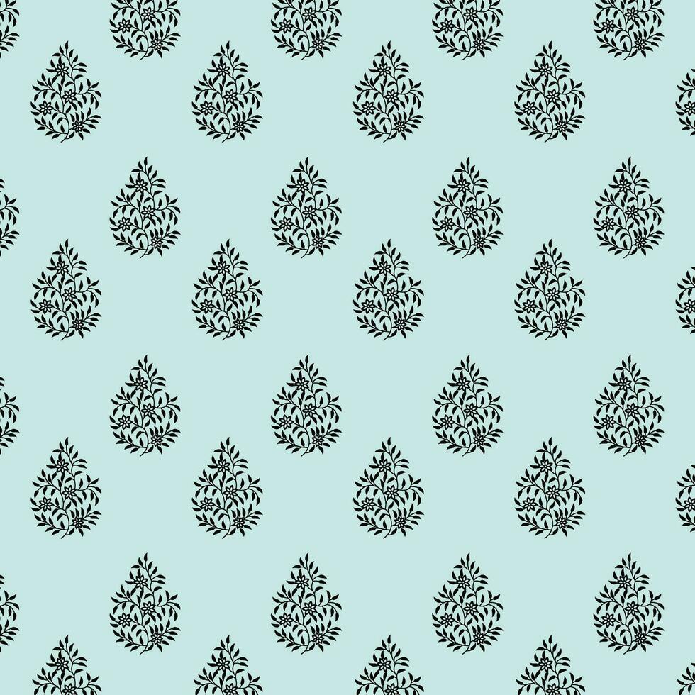 A vibrant blue background with a mesmerizing leaf pattern vector