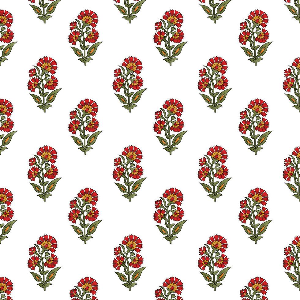 un modelo de rojo flores en un blanco antecedentes vector