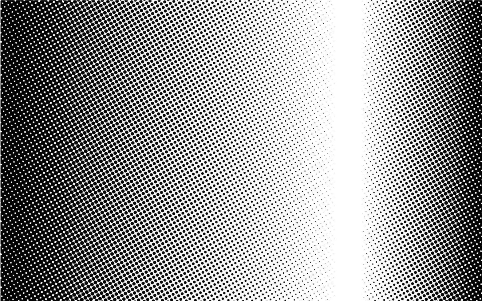 Vertical left and right gradient halftone dotted ratio 70-30 background. Dots texture banner template. Texture overlay grunge distress linear. Black and white duotone faded effect layout. illustration vector