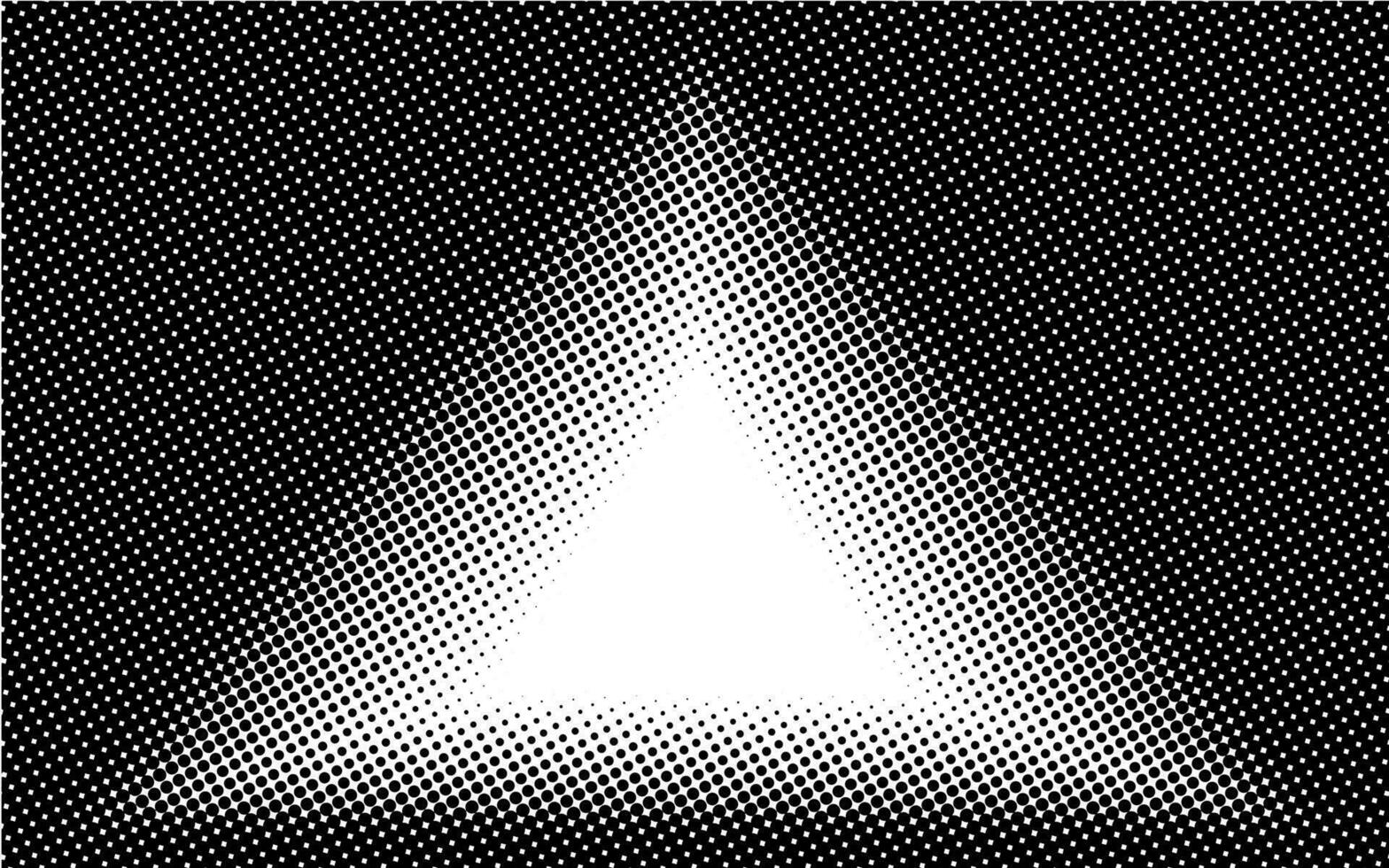 Horizontal triangle frame halftone gradient grunge overlay background vector