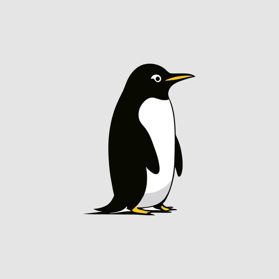 pingüino. plano vector ilustración aislado en blanco. polar animal logo blanco antecedentes