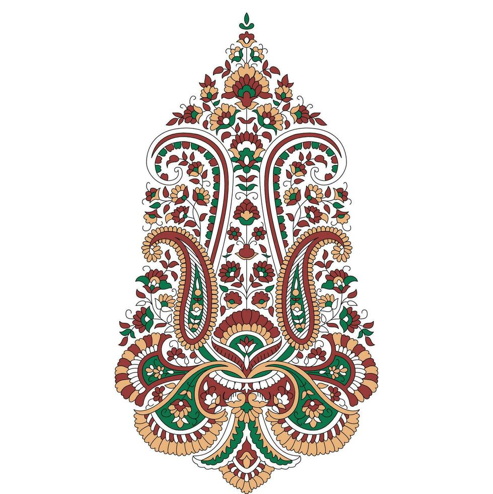 A colorful paisley design on a white background vector