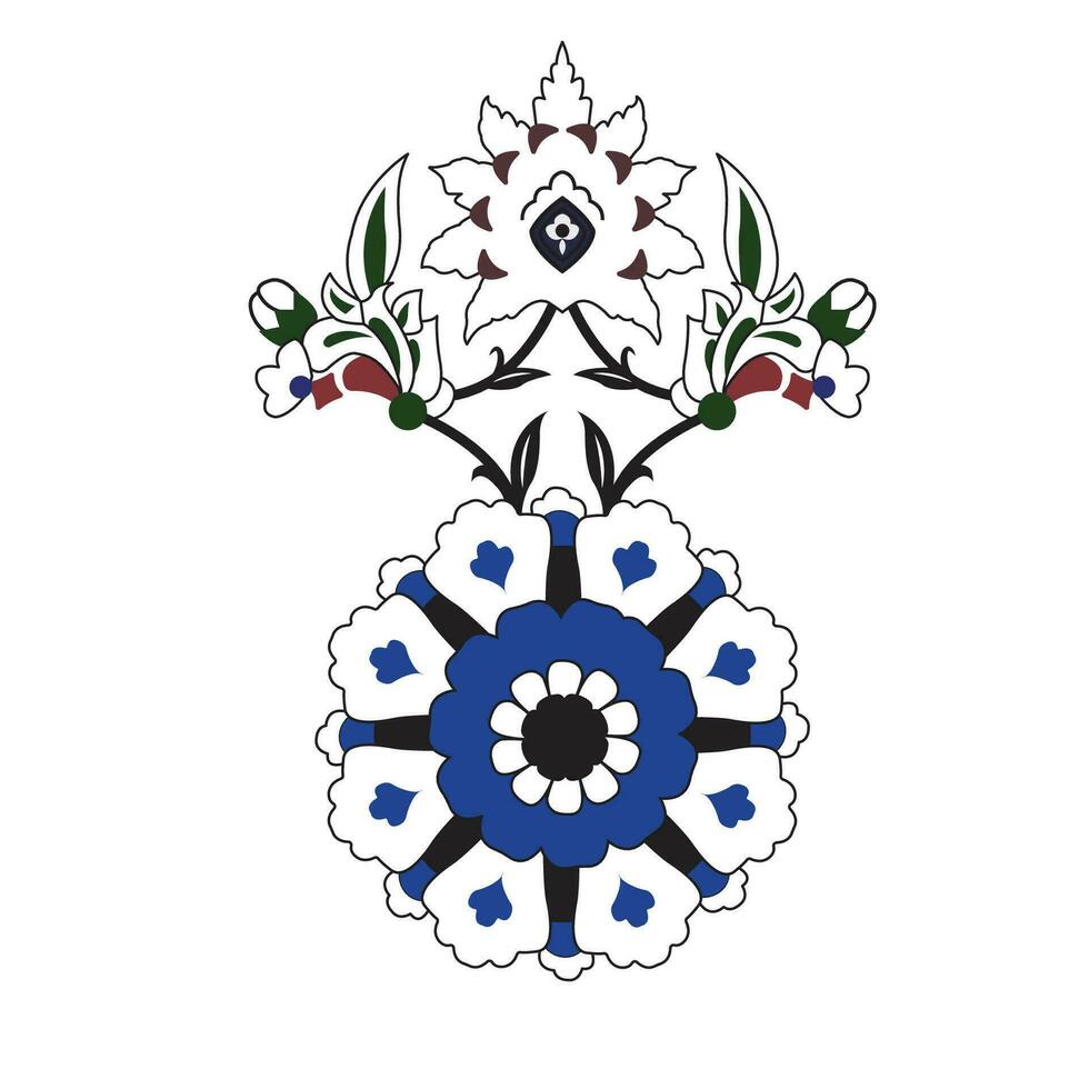 un delicado azul y blanco floral modelo en un prístino blanco antecedentes vector