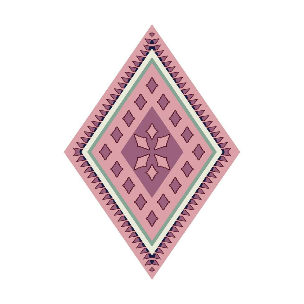 A diamond-shaped pattern abstract in vibrant pink and purple hues against a clean white background vector