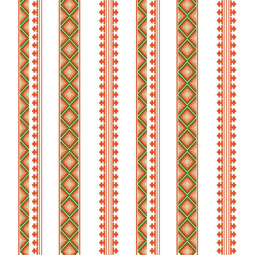 Vibrant striped pattern borders on a clean white background vector