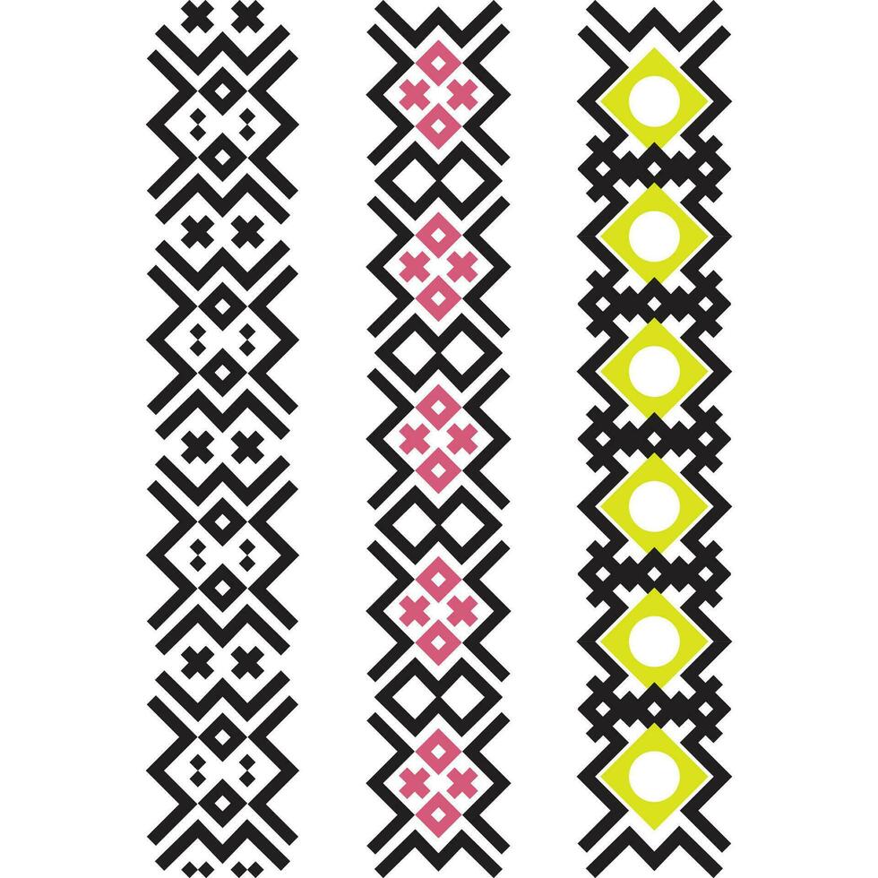 Set of different design borders on a white background vector