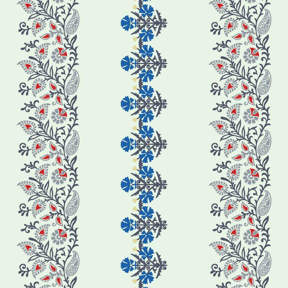 A vibrant floral pattern border on a clean light backdrop vector