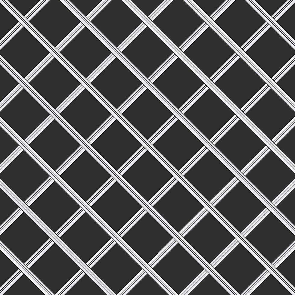 A monochromatic checkered pattern with diagonal lines vector