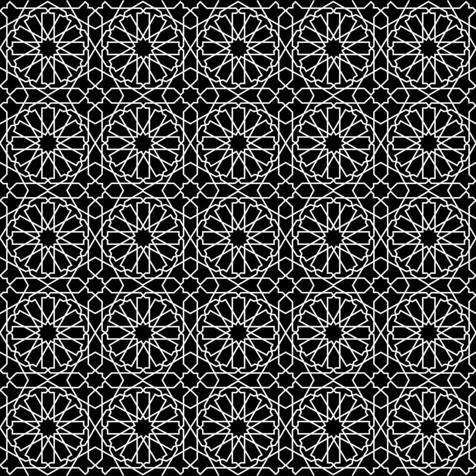 A black and white geometric start shaped pattern on a black background vector