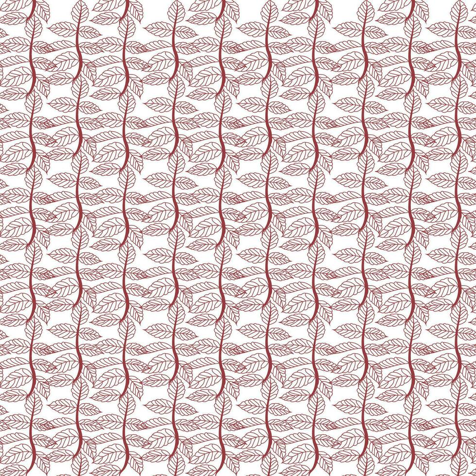 A vibrant red and white wallpaper featuring intricate leaf jaal vines pattern vector