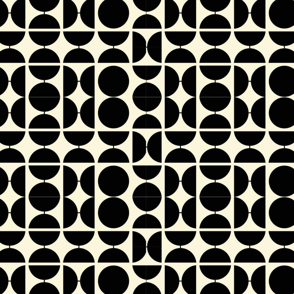 A monochromatic abstract pattern featuring circular shapes, seamless repeated pattern vector