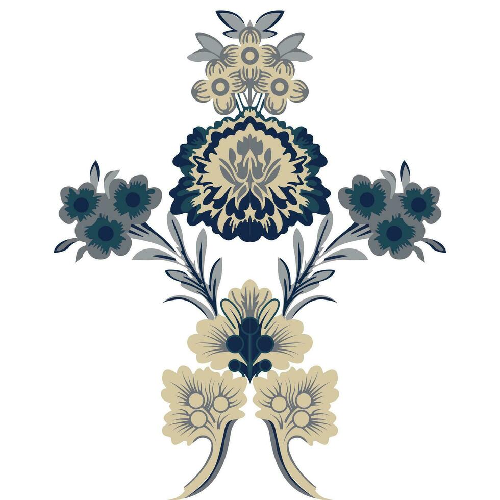 A cross adorned with flowers vector