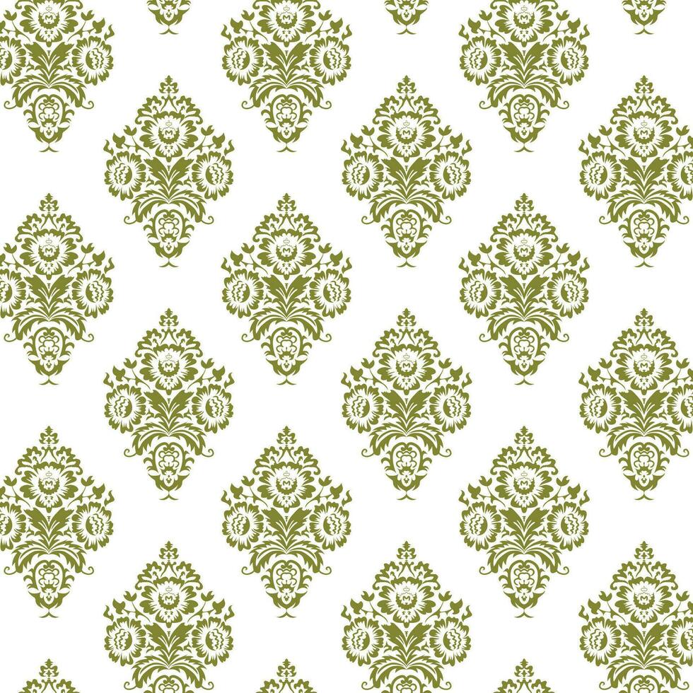 A golden floral pattern on a white background vector