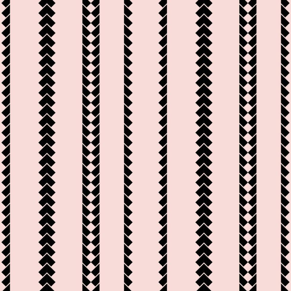 A black and white border patterns on a pink background vector
