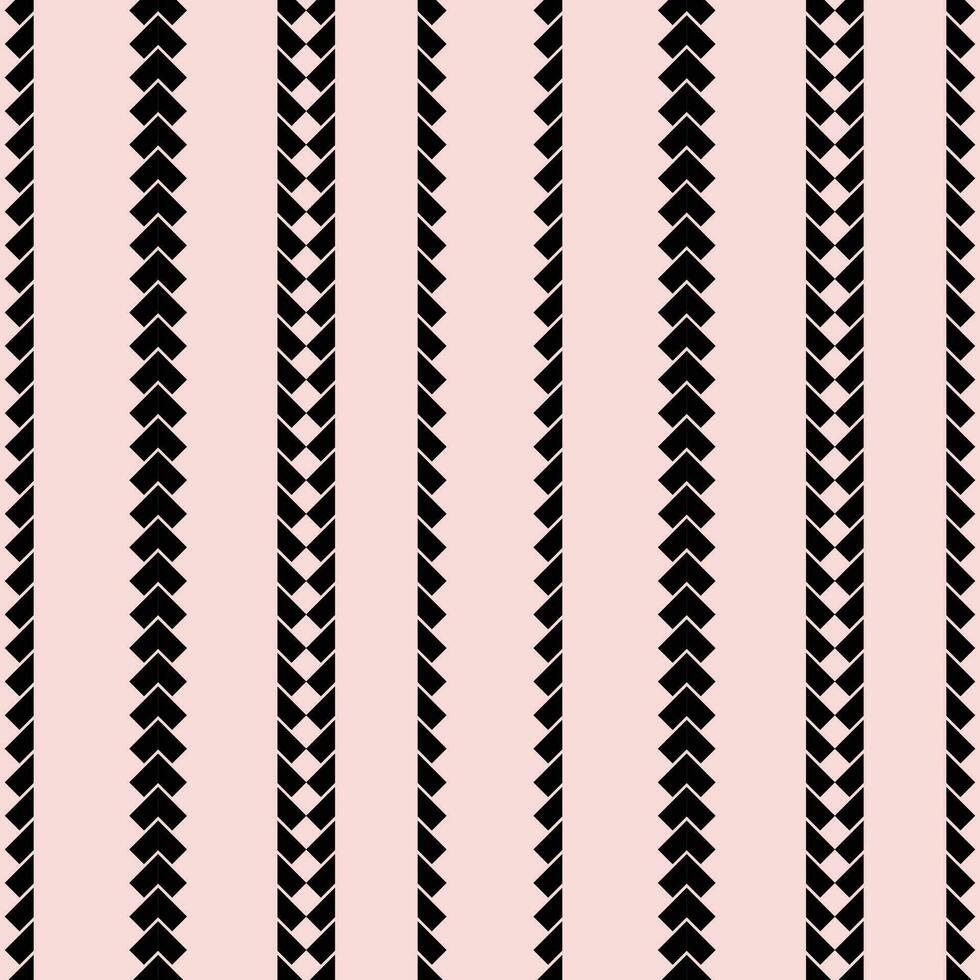 A black and white border patterns on a pink background vector