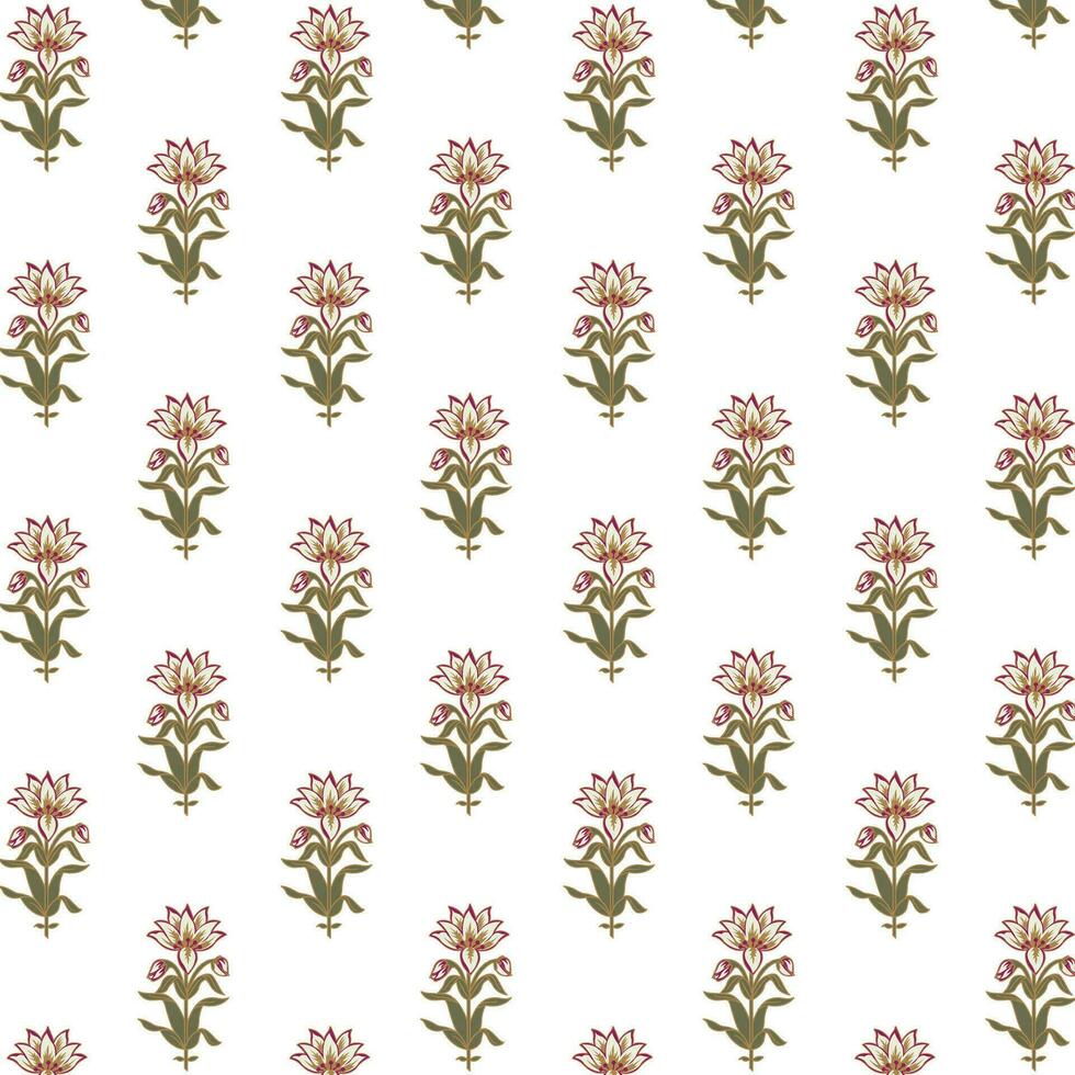 A pattern of flowers booties on a white background vector