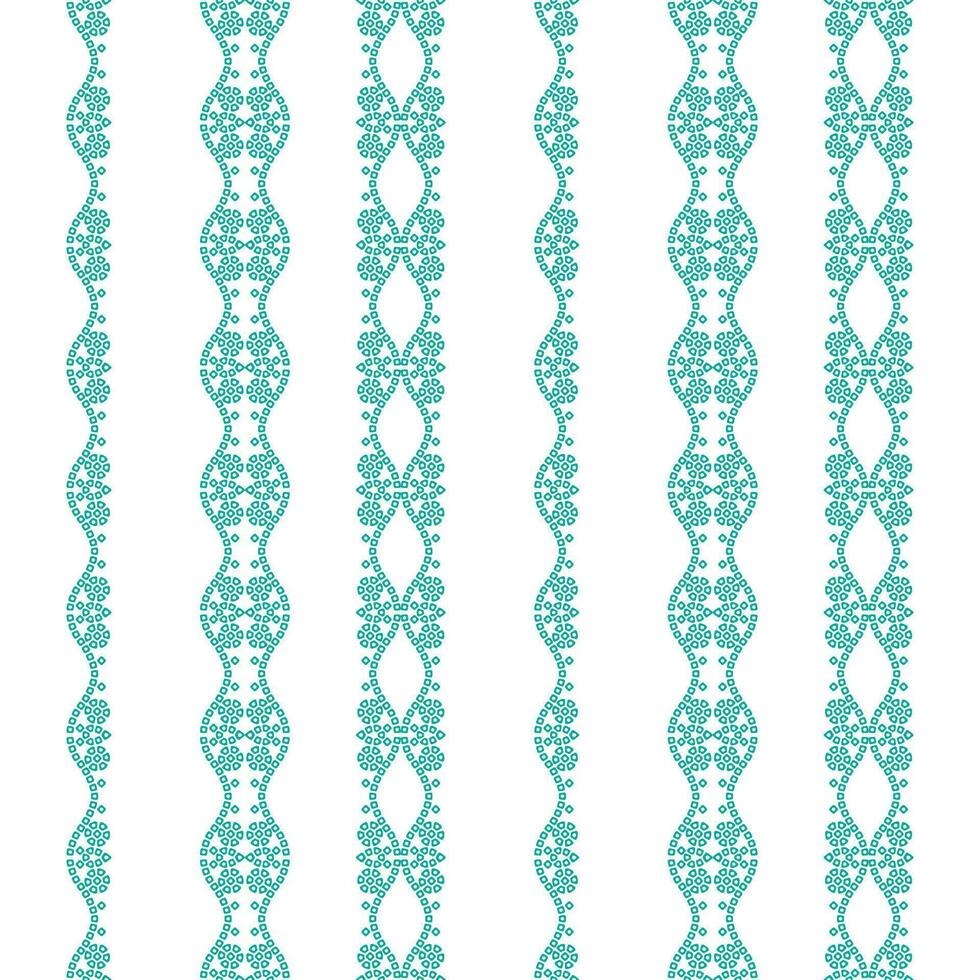 A green and white pattern borders against a white background vector