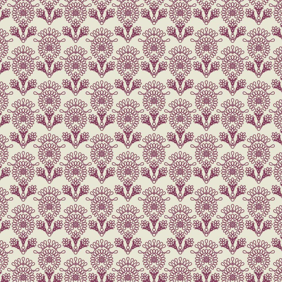 A pink and white wallpaper with a flower pattern vector