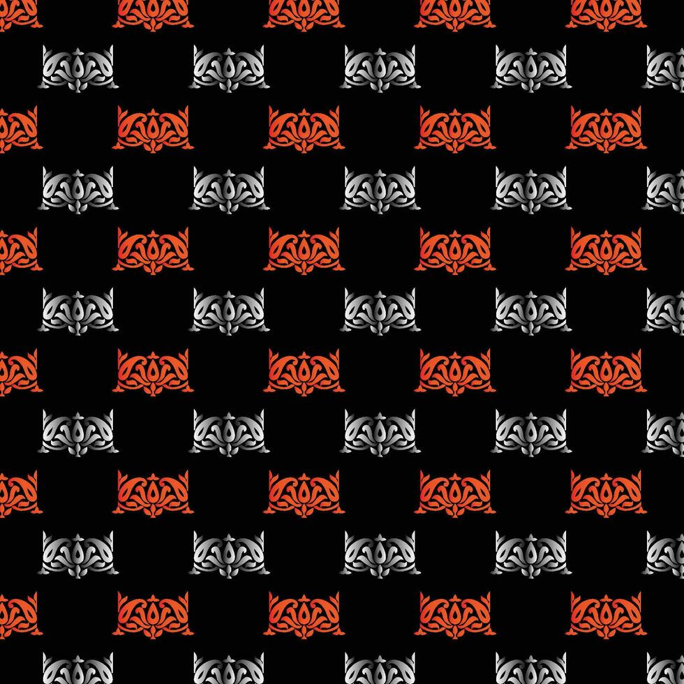 A black background with red and white abstract designs vector