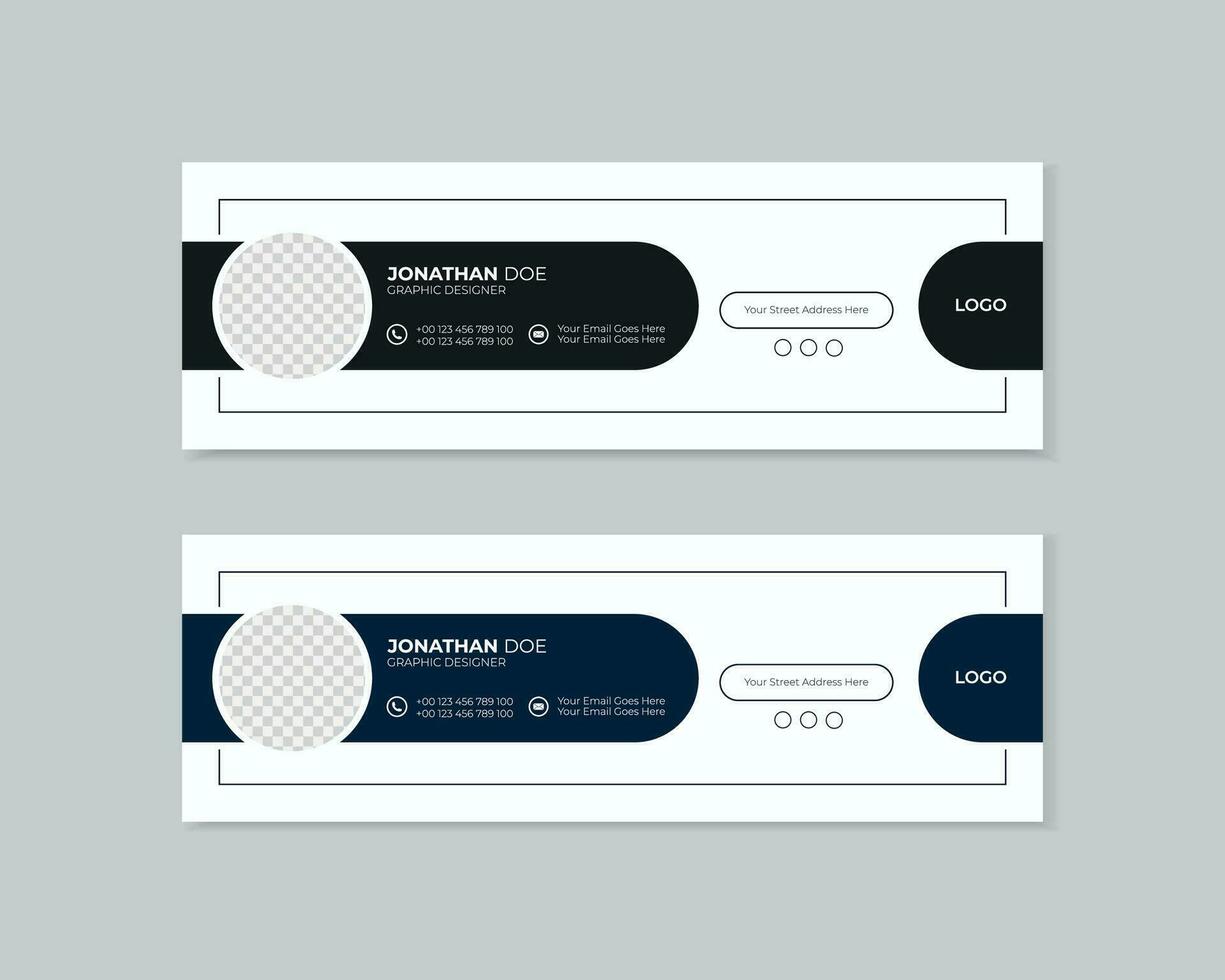 modern creative email signature design template vector