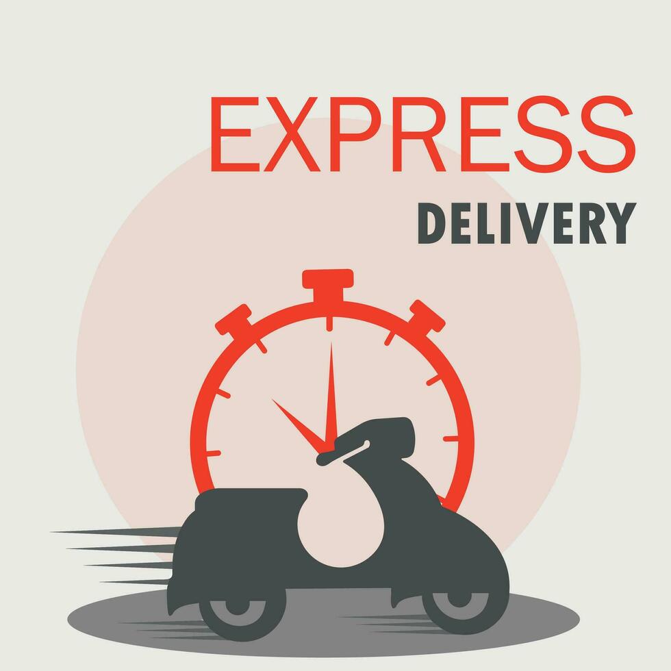 Online delivery service, online order tracking, home, and office delivery. Scooter delivery. Vector illustration