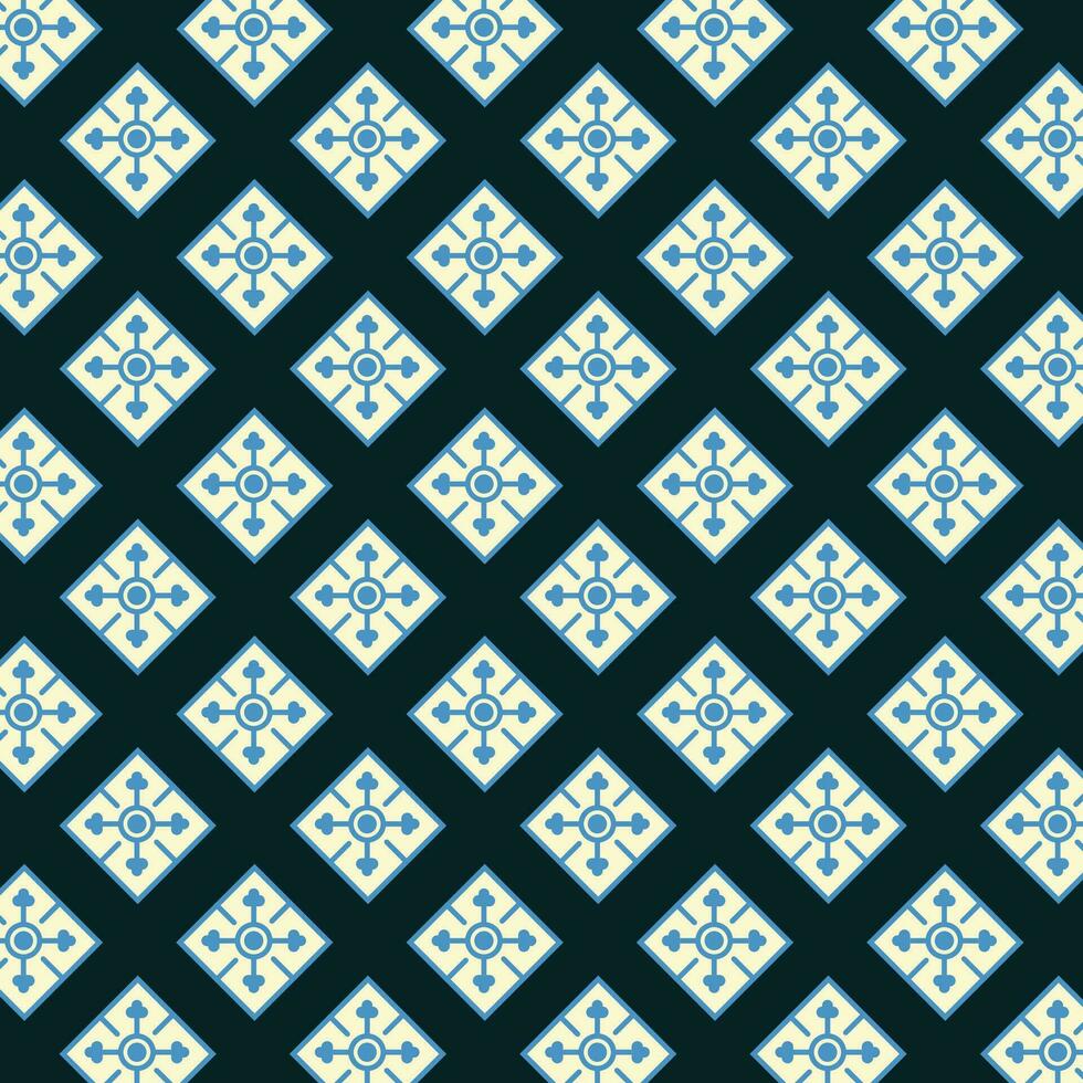 A blue and white pattern on a dark background vector