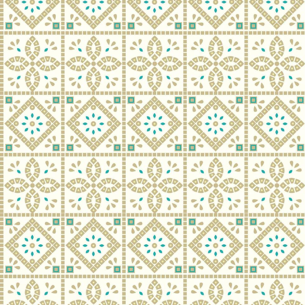 A vibrant white and blue pattern with pops of green accents vector