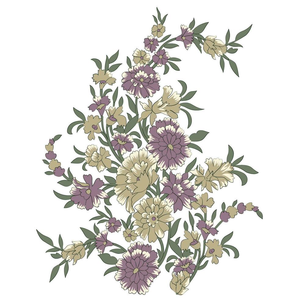 A colorful bouquet of flowers on a clean white background vector