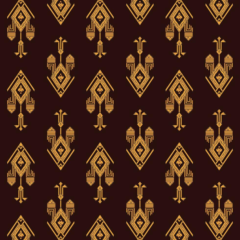 A brown and gold pattern on a dark background vector