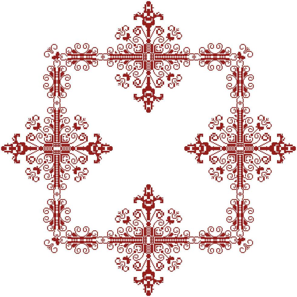 A red and white pattern on a white background vector