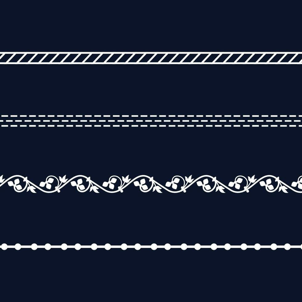 Decorative borders and dividers for design purposes vector